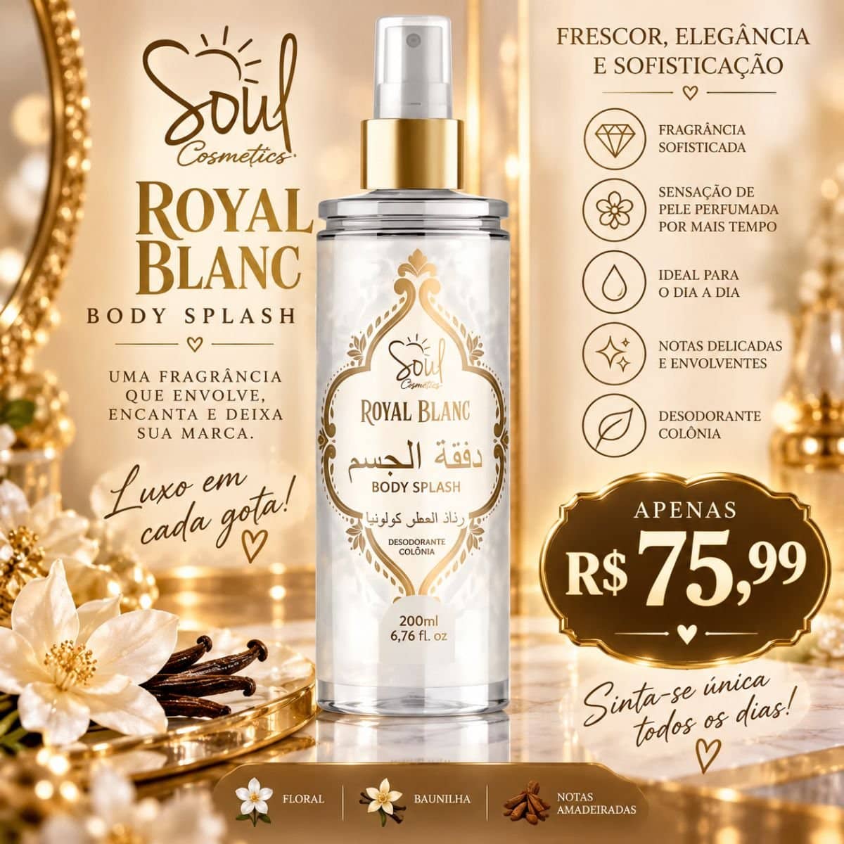 Body Splash Royal Blanc 200ml