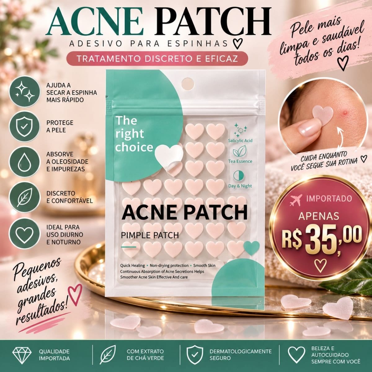 Adesivos Secante para Acne Espinhas Coloridos - Foto 1