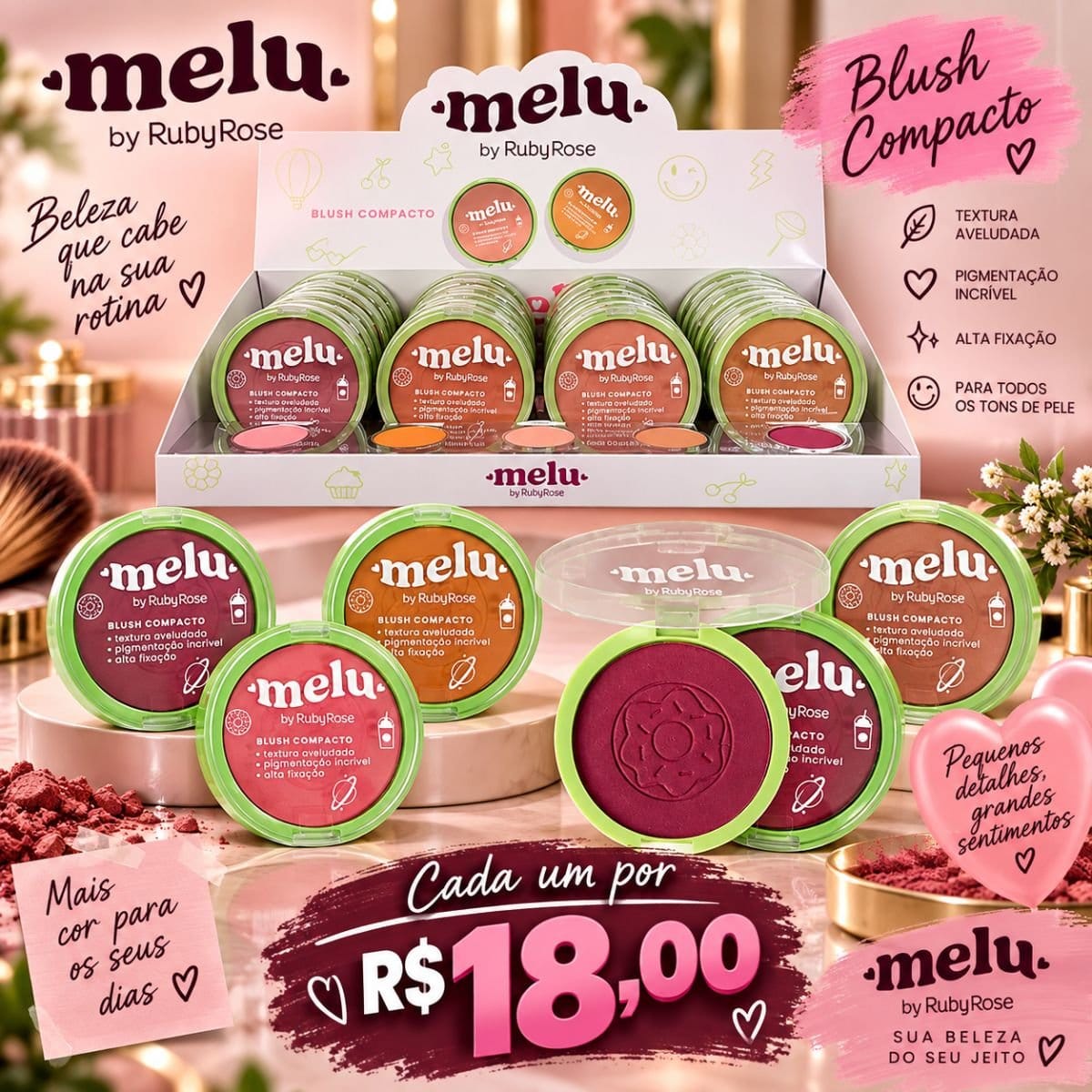 Pó Compacto Melu - Foto 1