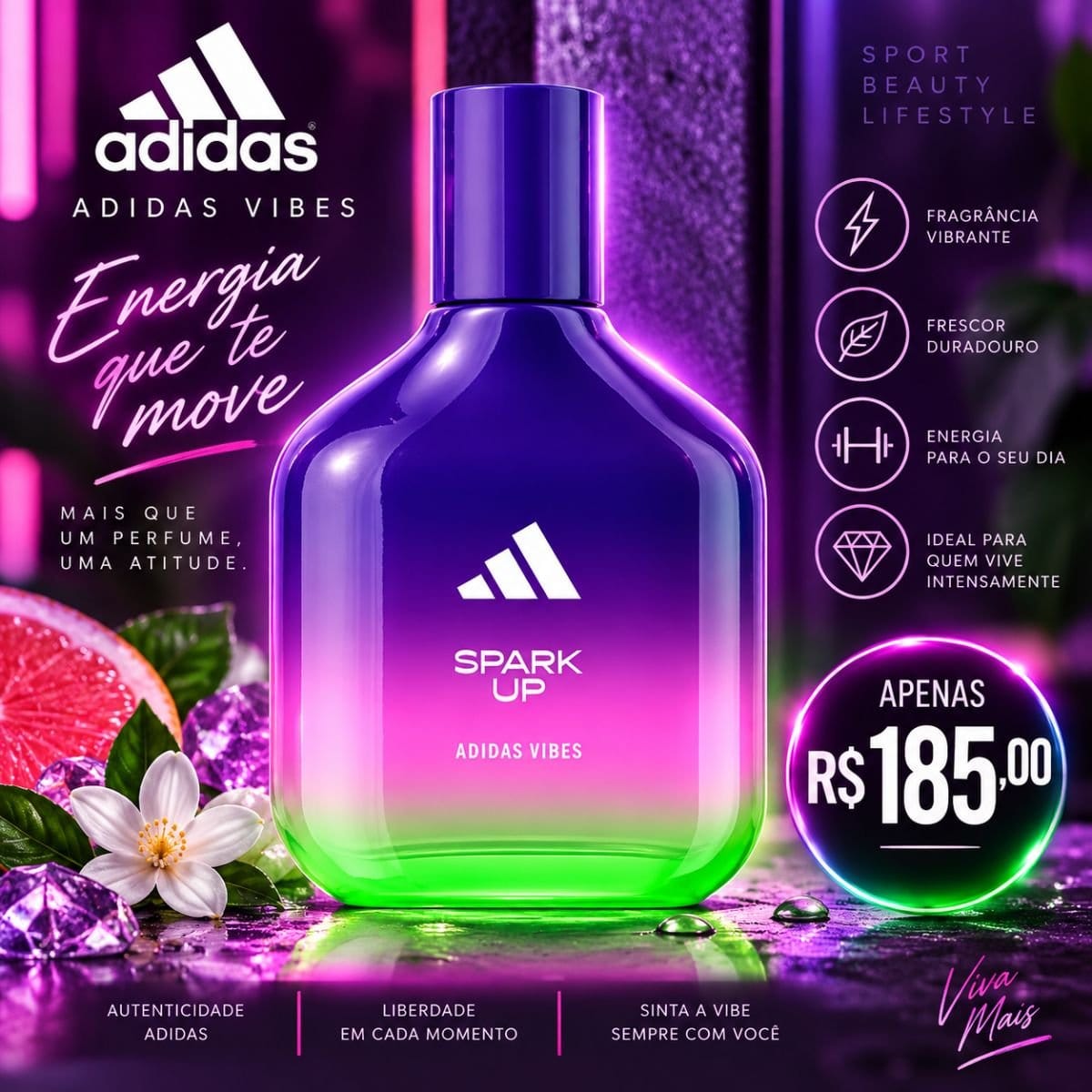 Perfume Adidas Vibes Spark - Foto 1