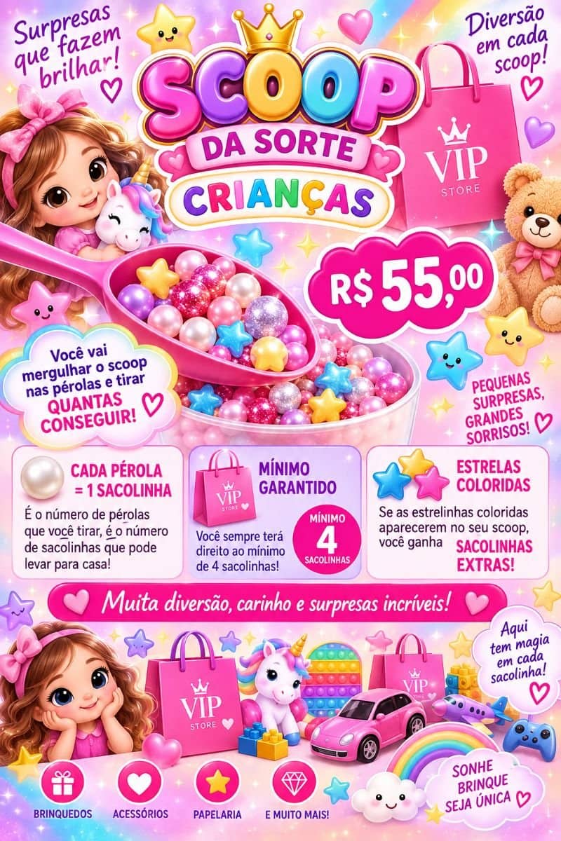 🌈✨ SCOOP DA SORTE — CRIANÇAS! ✨🌈
