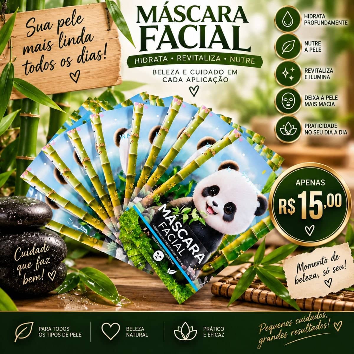 Máscara Facial Panda Yoyomaquiamor