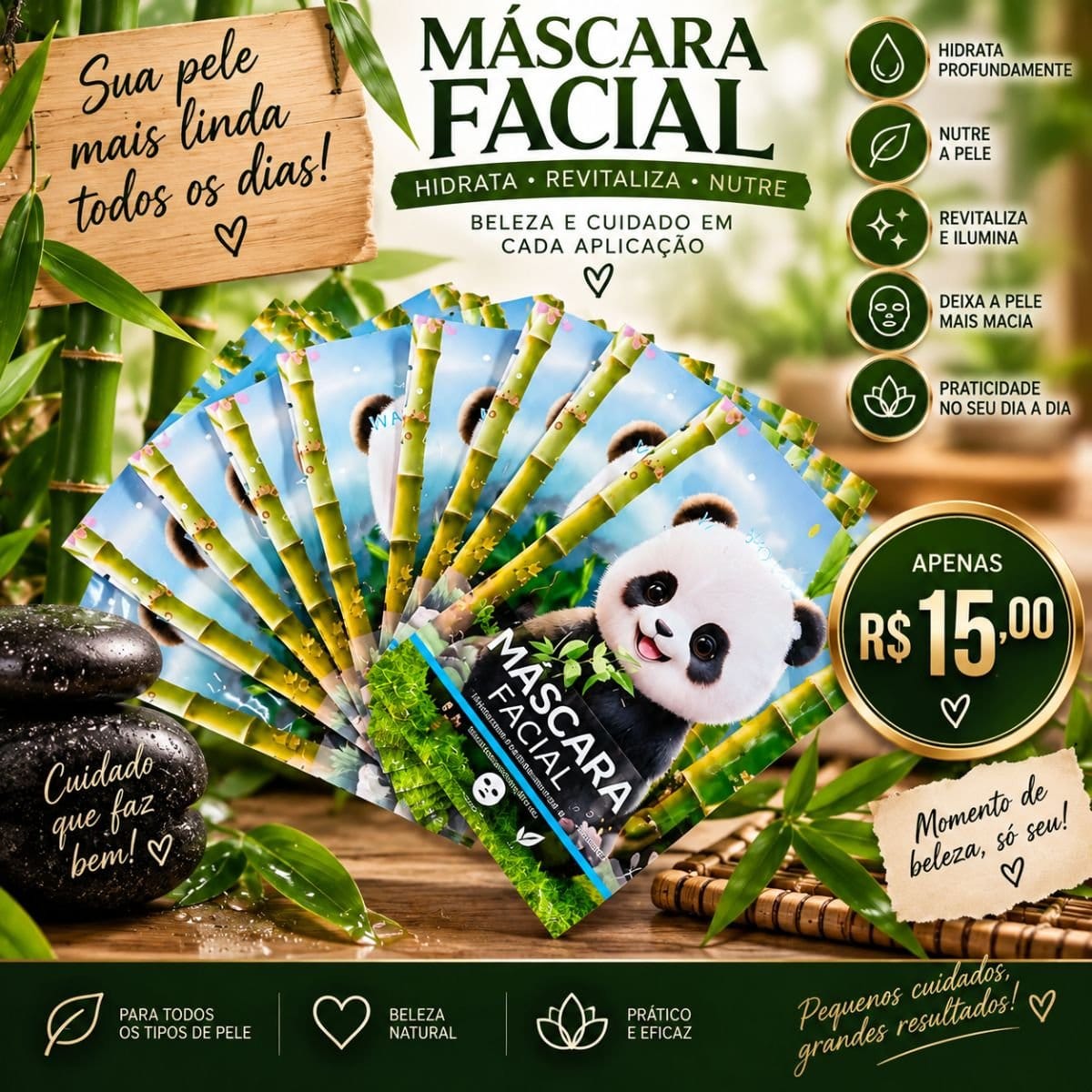 Máscara Facial Panda Yoyomaquiamor - Foto 1