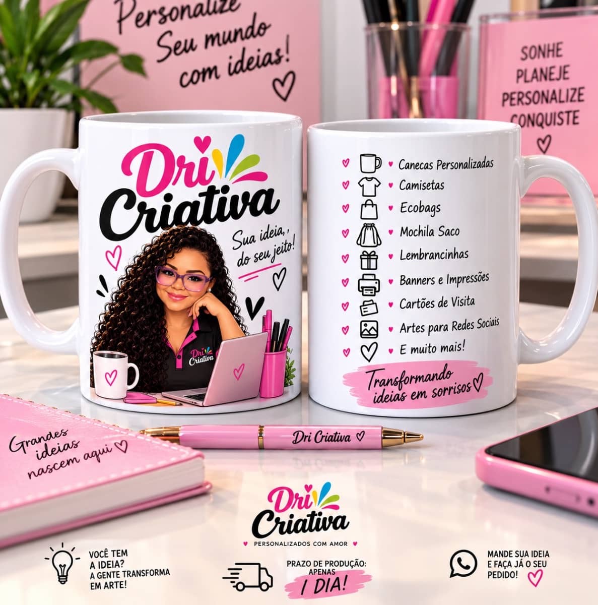 Caneca cerâmica personalizada