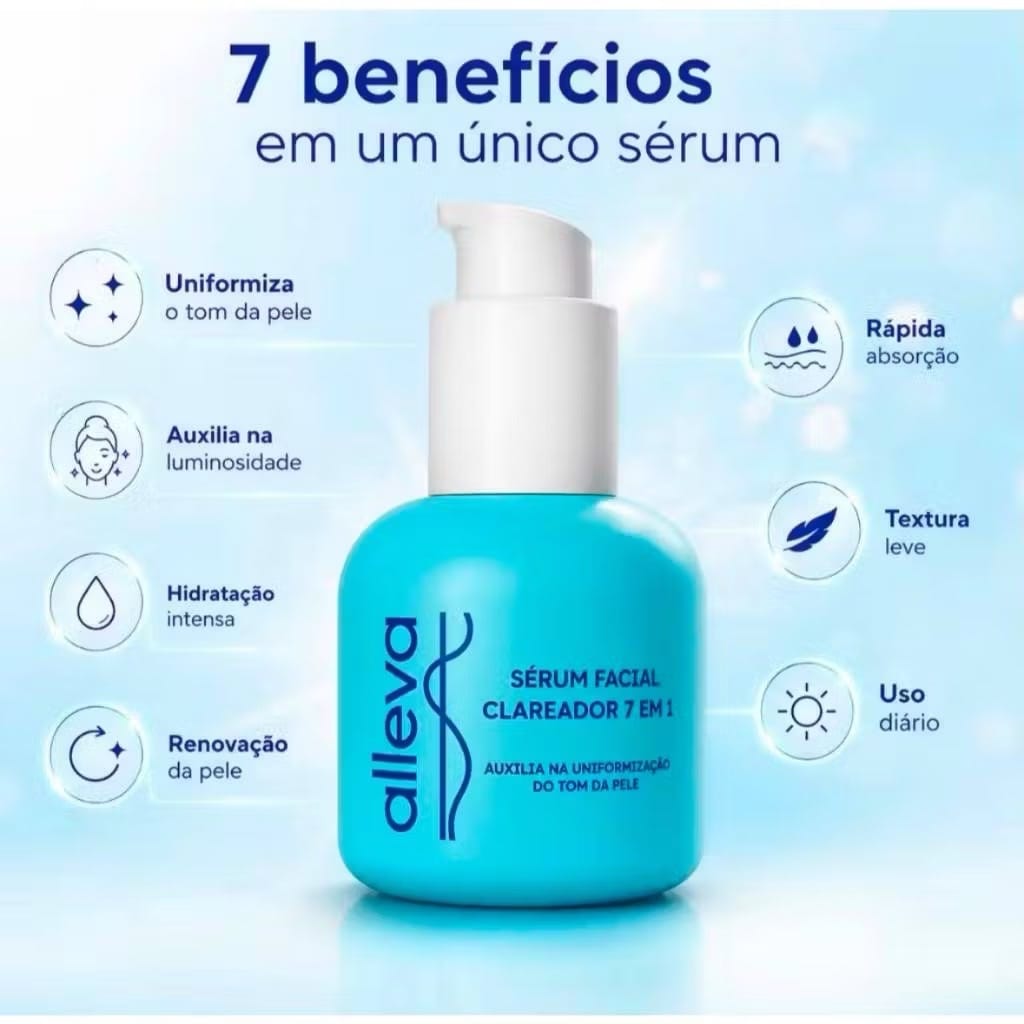 Sérum facial clareador alleva - Foto 2