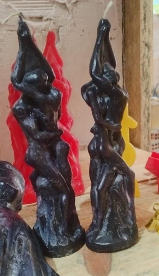 Vela Alma Gêmea PRETA 20cm - Foto 2