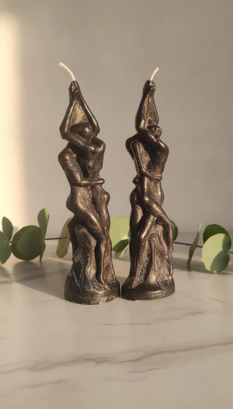 Vela Alma Gêmea PRETA 20cm - Foto 1