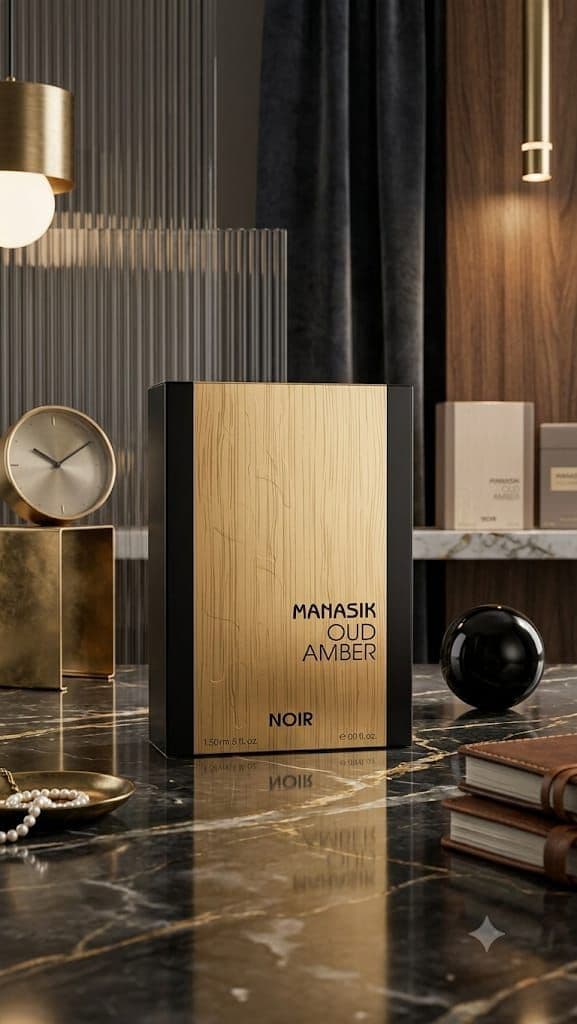 🖤 Perfume Árabe Manasik Oud Amber Noir Eau de Parfum 100ml - Original