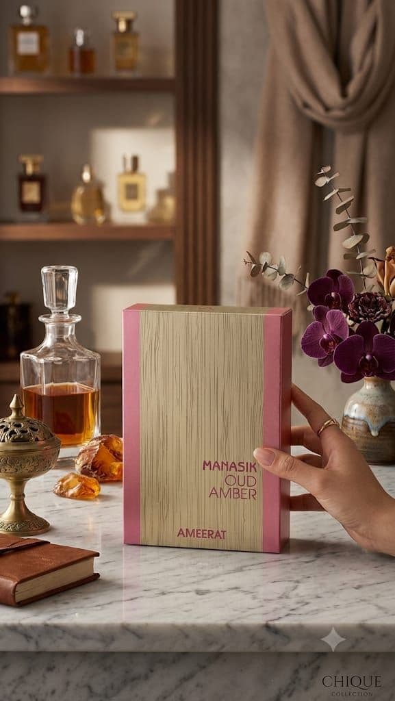 Perfume Árabe Manasik Oud Amber Ameerat 100ml Eau De Parfum Feminino Original