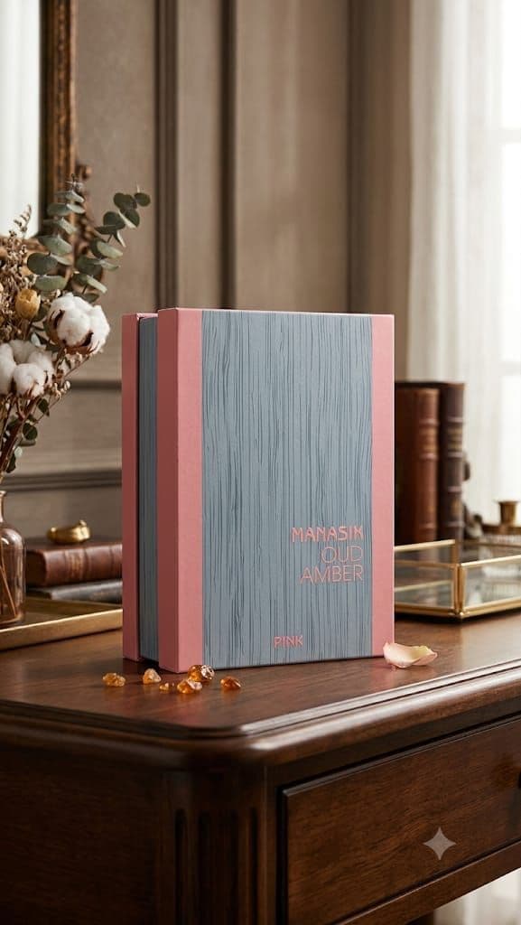 Perfume Árabe Manasik Oud Amber Pink 100ml Eau De Parfum Feminino Original