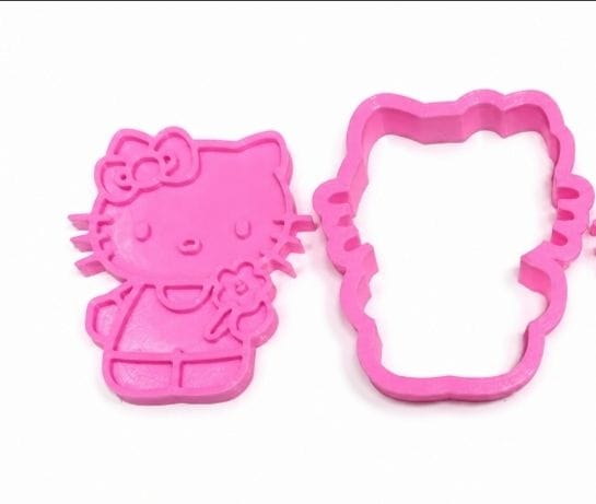 Cortador e carimbo de biscoito Hello Kitty - Foto 2