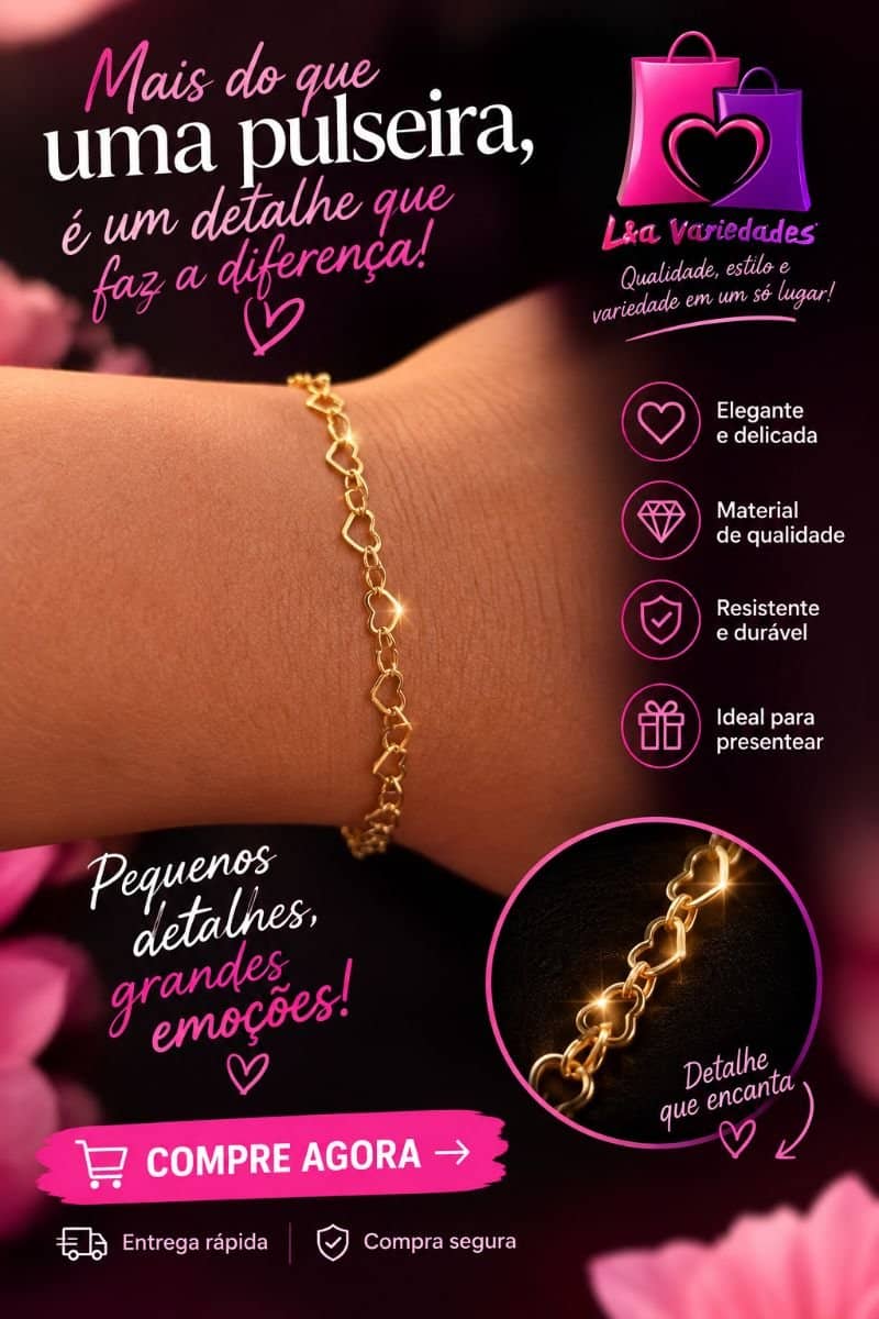 Pulseira corações