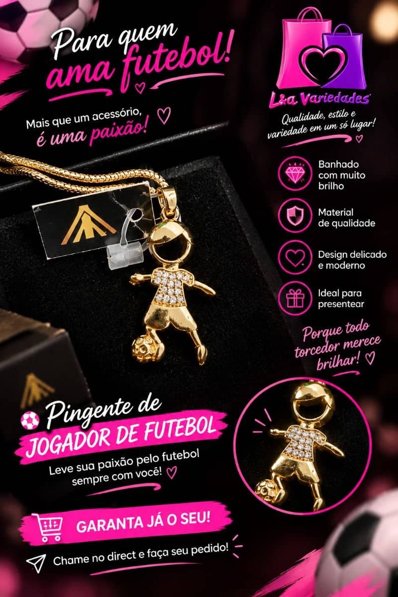 Colar jogador futebol