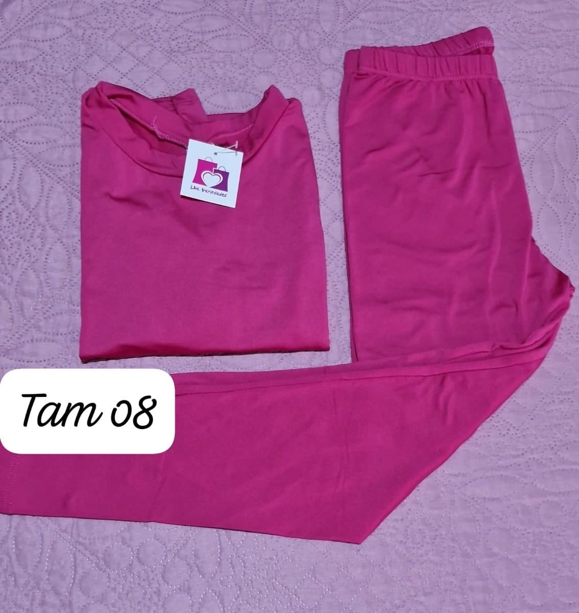 Conj pink térmico (tam 8 ) - Foto 1