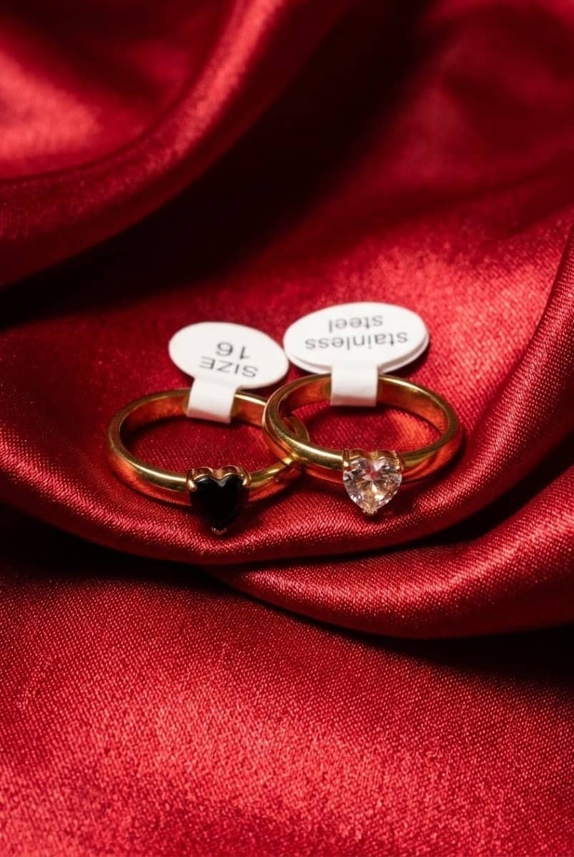 ✨anéis de coração Dourado e prata 💍✨