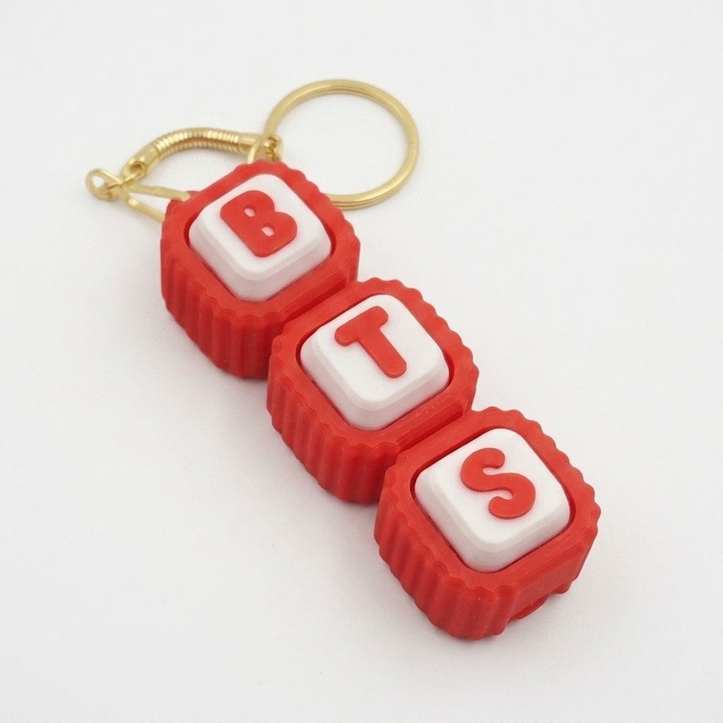 Kit Chaveiros Fidget Clicker BTS | Sensorial Antiestresse | 3 Modelos | Presente para ARMY - Foto 4