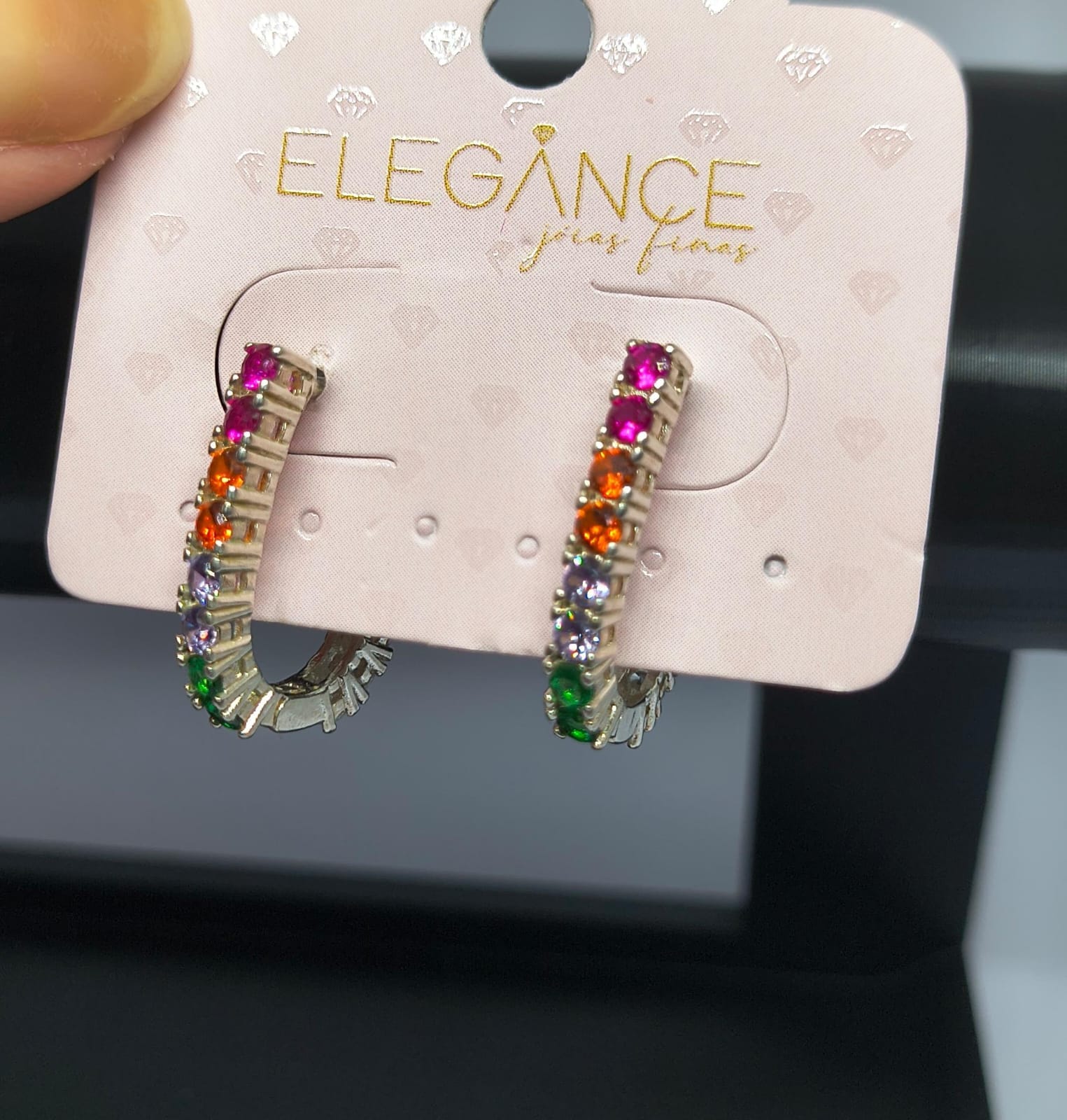 Brinco Argola Bicolor – Elegance - Foto 1