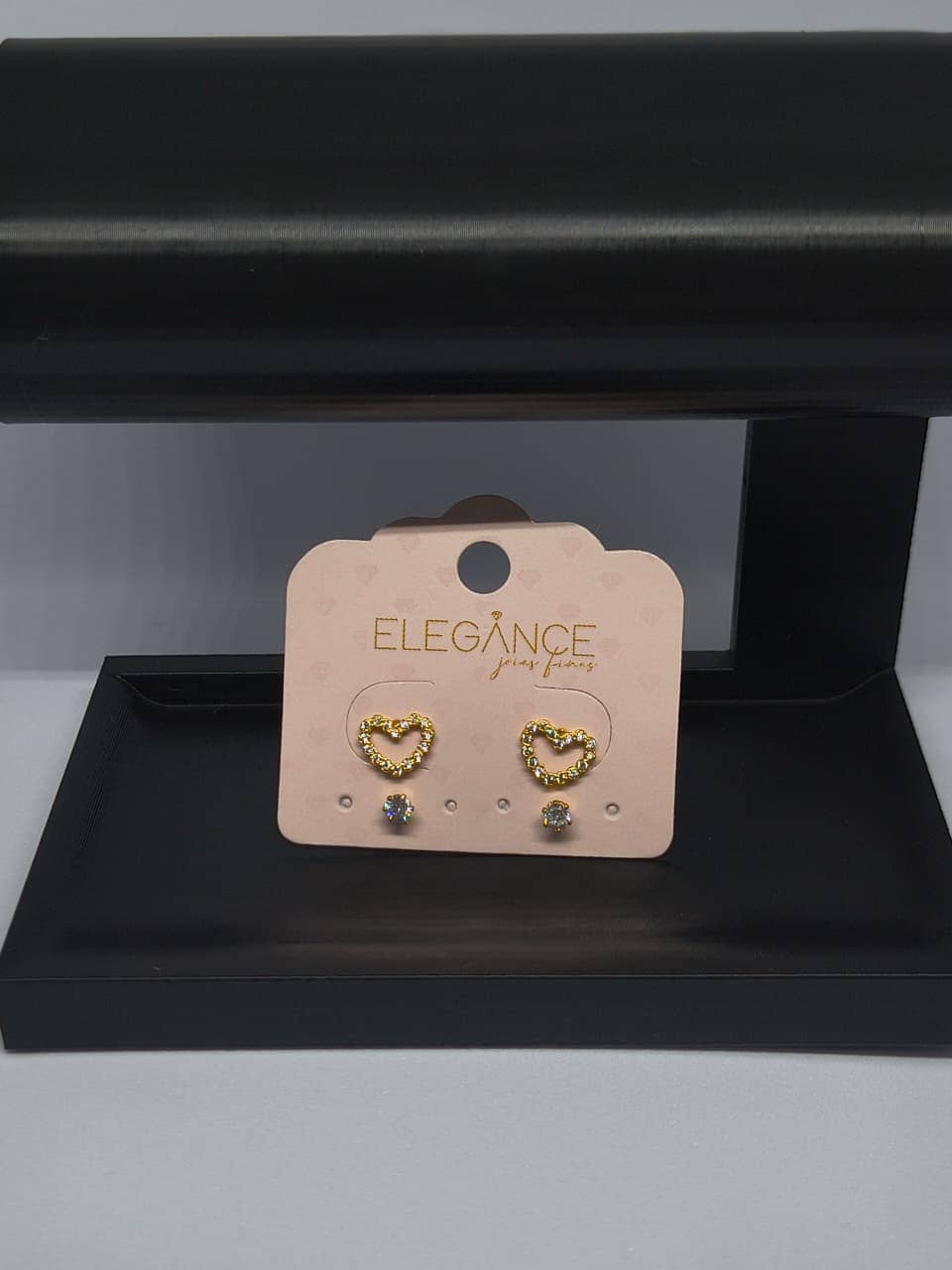 Brinco Duo Coração – Elegance