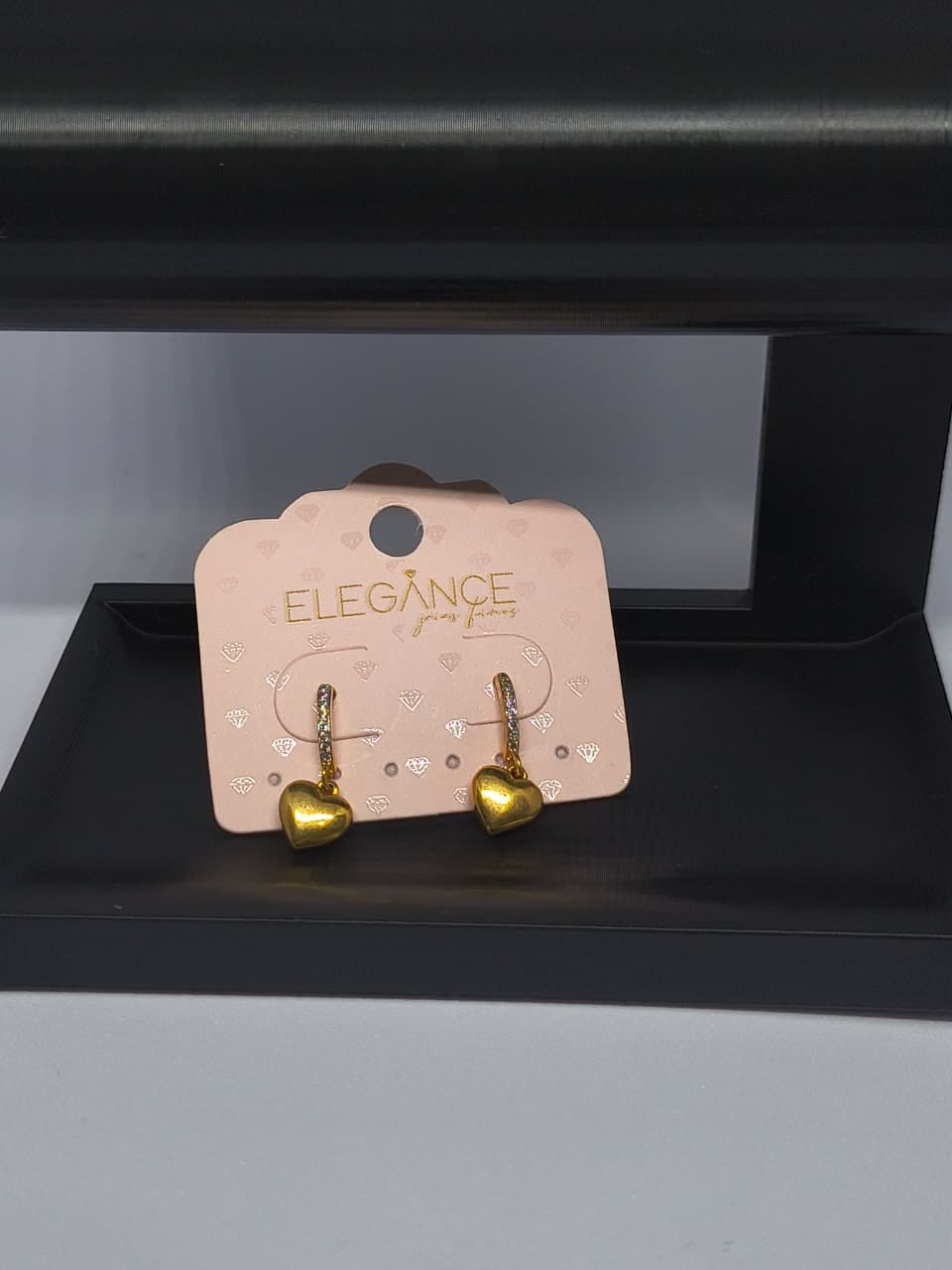 Brinco Pingente Coração – Elegance - Foto 1