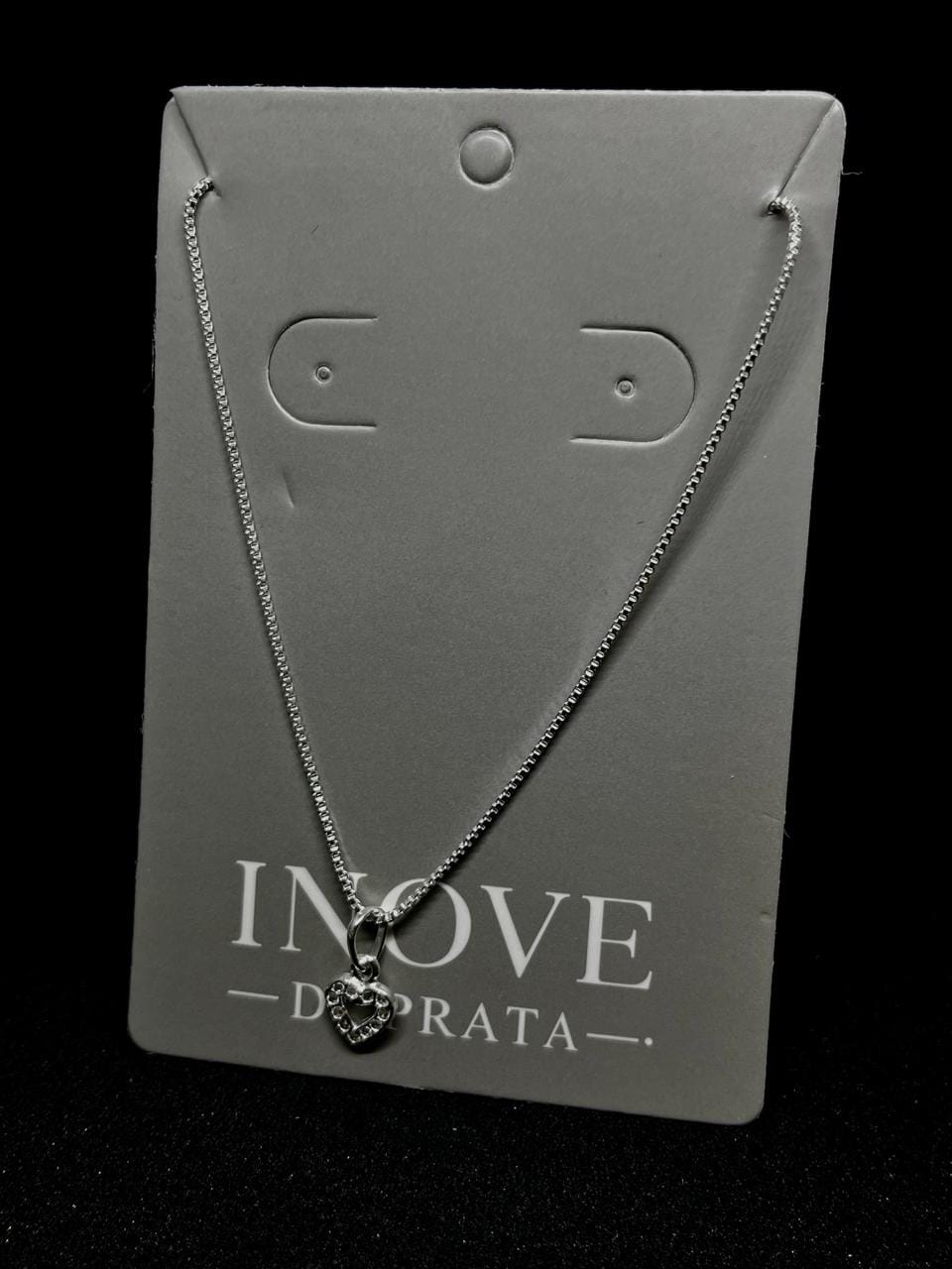 Colar de Coração Inove Di Prata - Foto 1