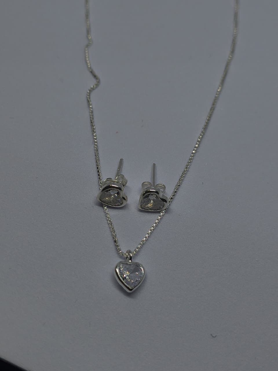 Conjunto Coração Cristal – Inove Di Prata - Foto 2