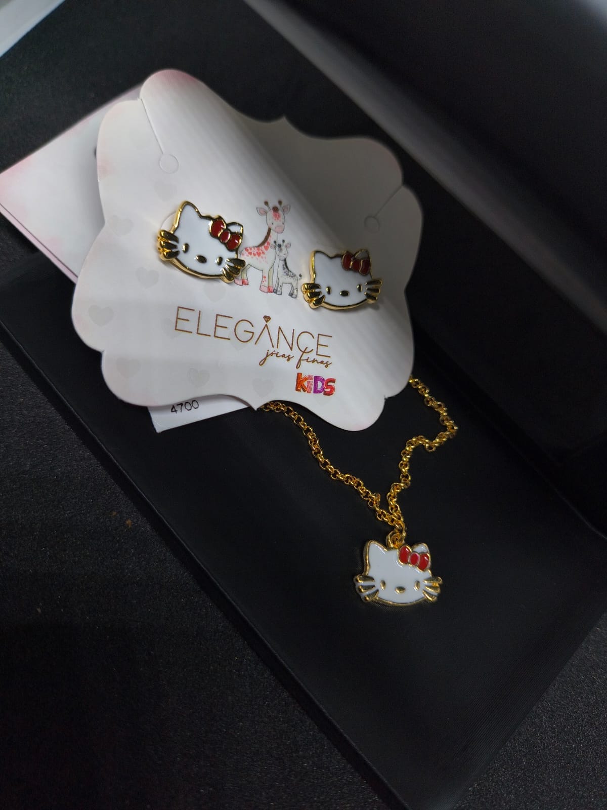 Kit Pulseira + Brinco Hello Kitty – Elegance - Foto 1