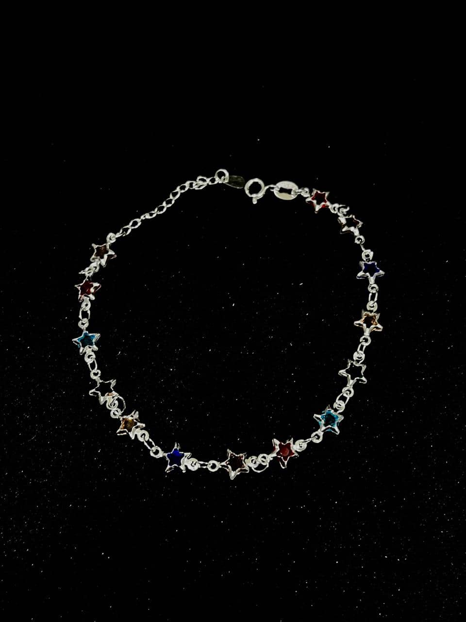 Pulseira Estrelas Coloridas Inove Di Prata