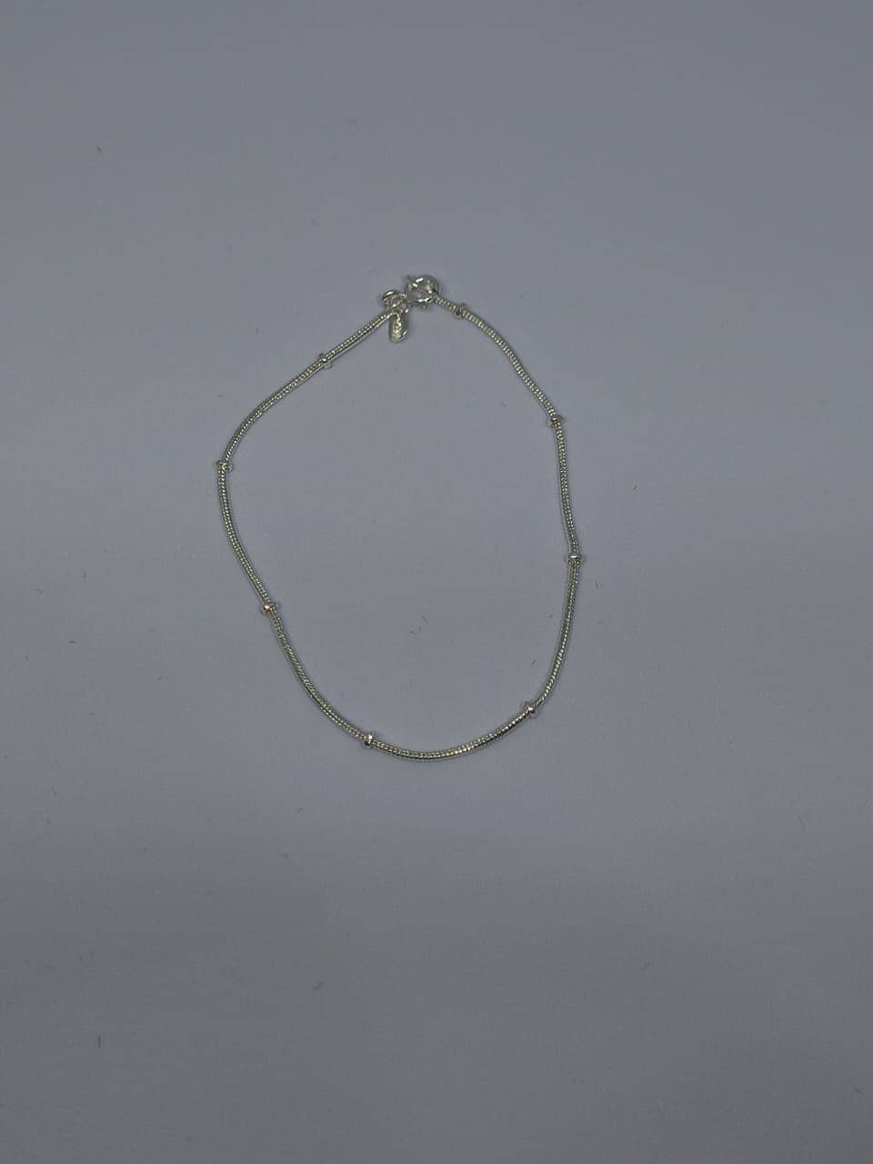 Pulseira Rabo de Rato com Bolinha – Inove Di Prata