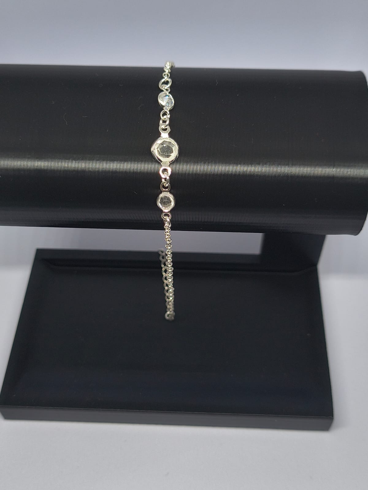 Pulseira Trio de Cristais – Inove Di Prata - Foto 1