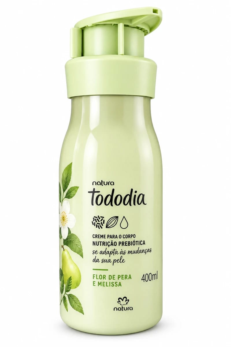 Creme Desodorante Nutritivo para o Corpo Natura Tododia Flor de Pera e Melissa 400ml - Foto 1