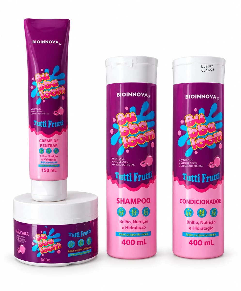 Kit Capilar Bioinnova Bubbaloom Tutti Frutti