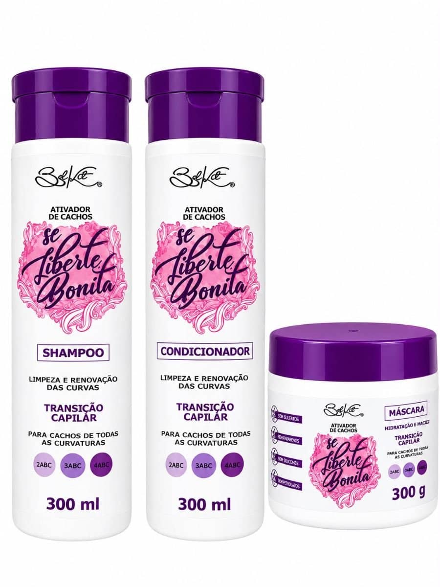 kit capilar belkit transição capilar. ativador de cachos
