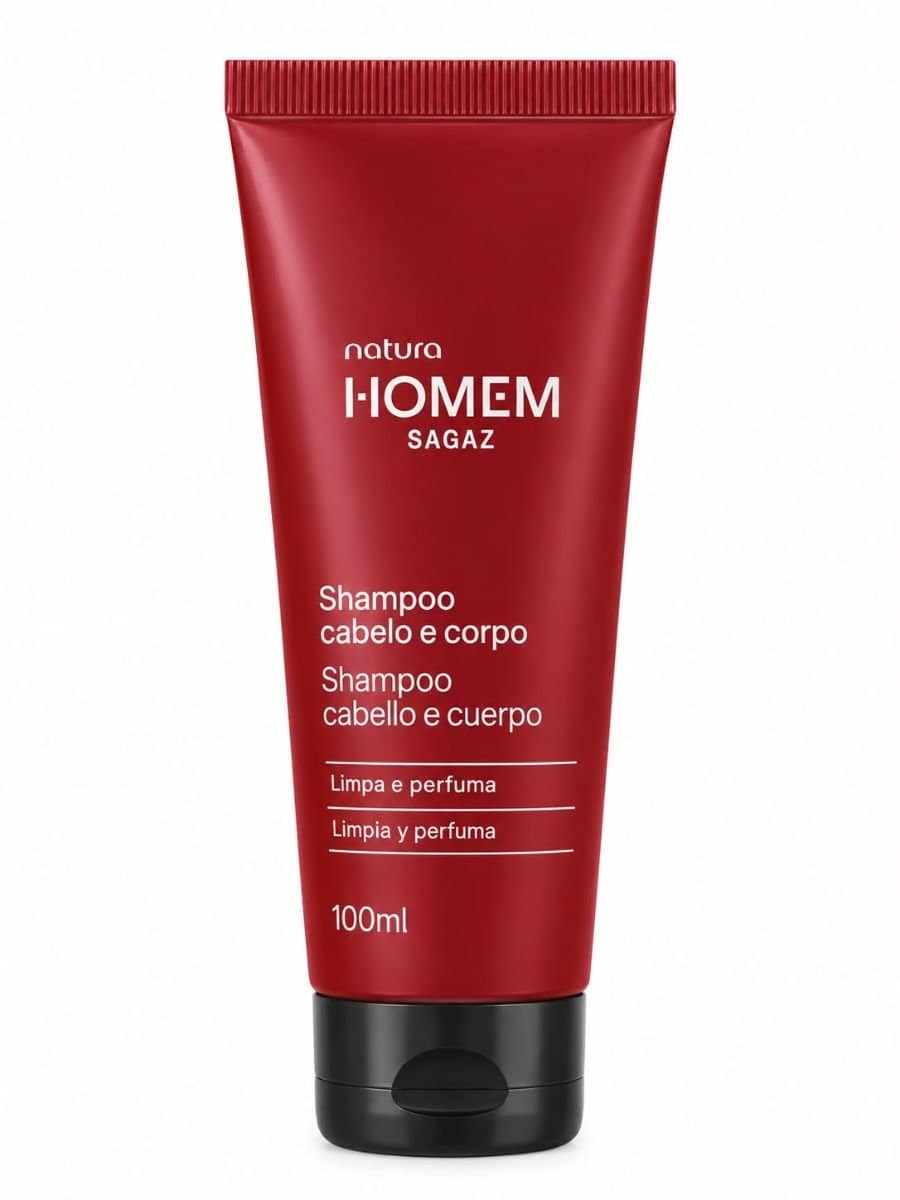 shampoo cabelo e corpo HOMEM sagas