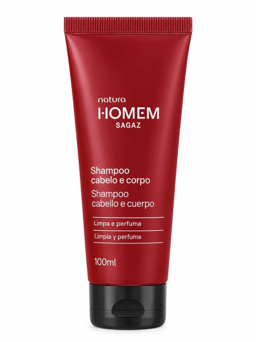 shampoo cabelo e corpo HOMEM sagas