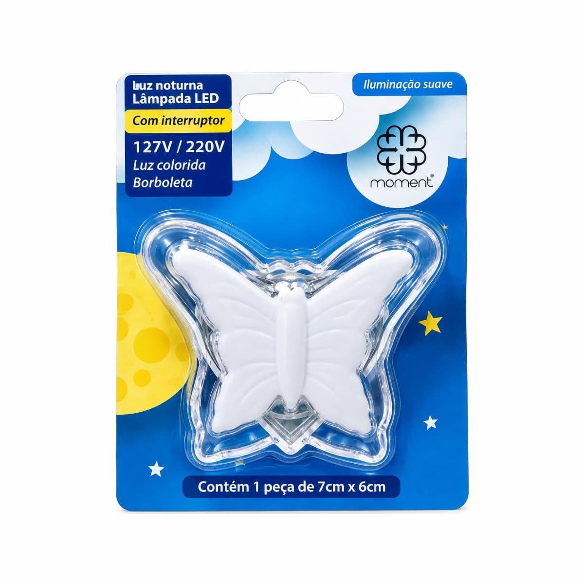 LÂmpada led 127/220v luz colorida borboleta
