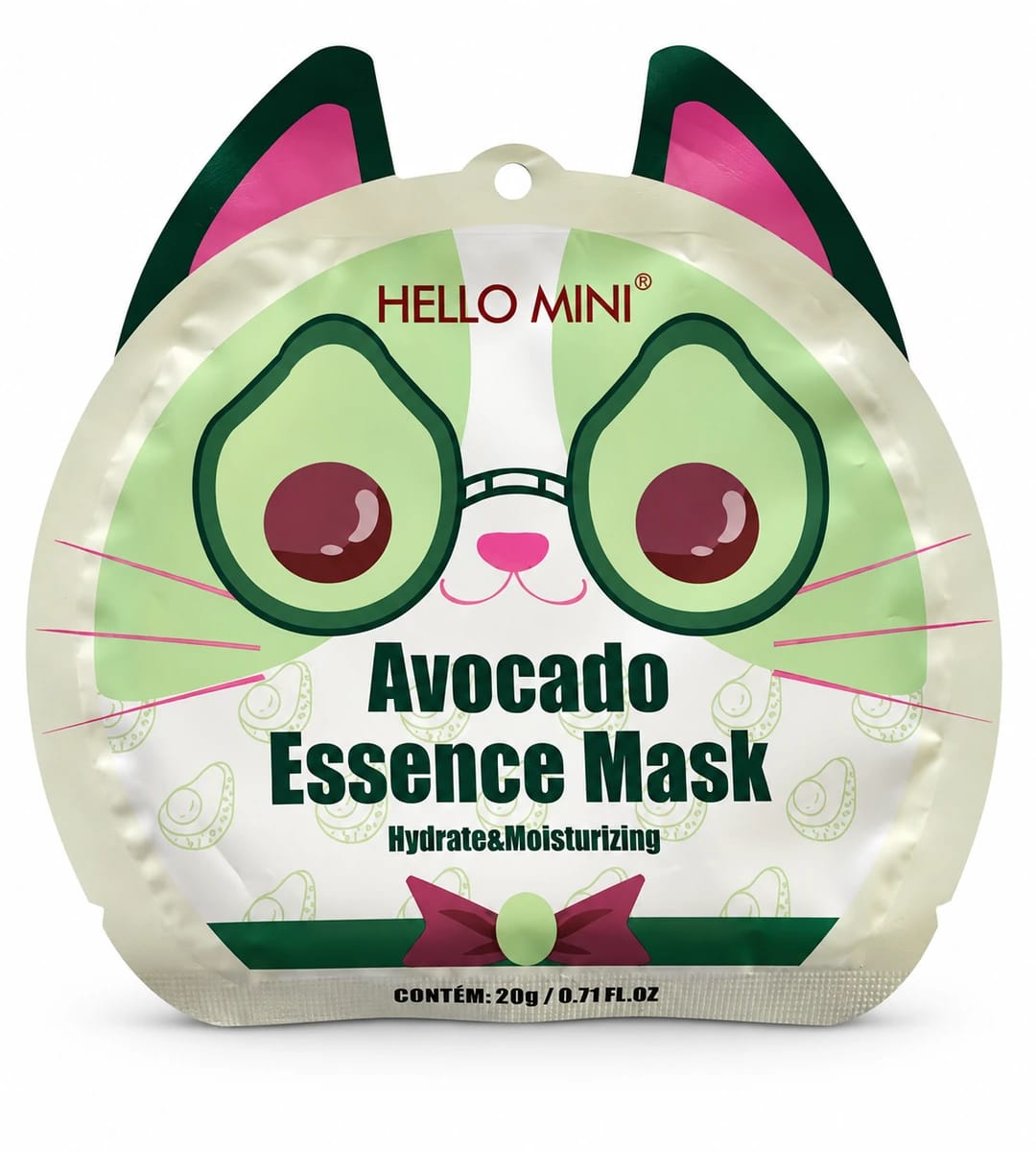 Máscara Facial Sheet Mask Hello Mini Avocado Essence 20g - Foto 1