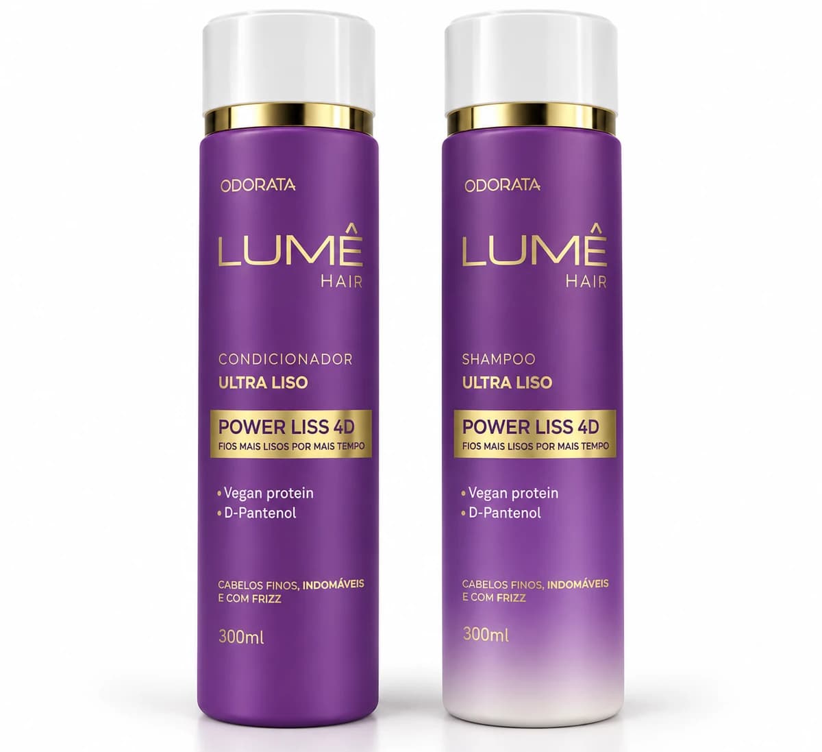 Kit Lumê Hair Ultra Liso Power Liss 4D – Shampoo + Condicionador 300ml