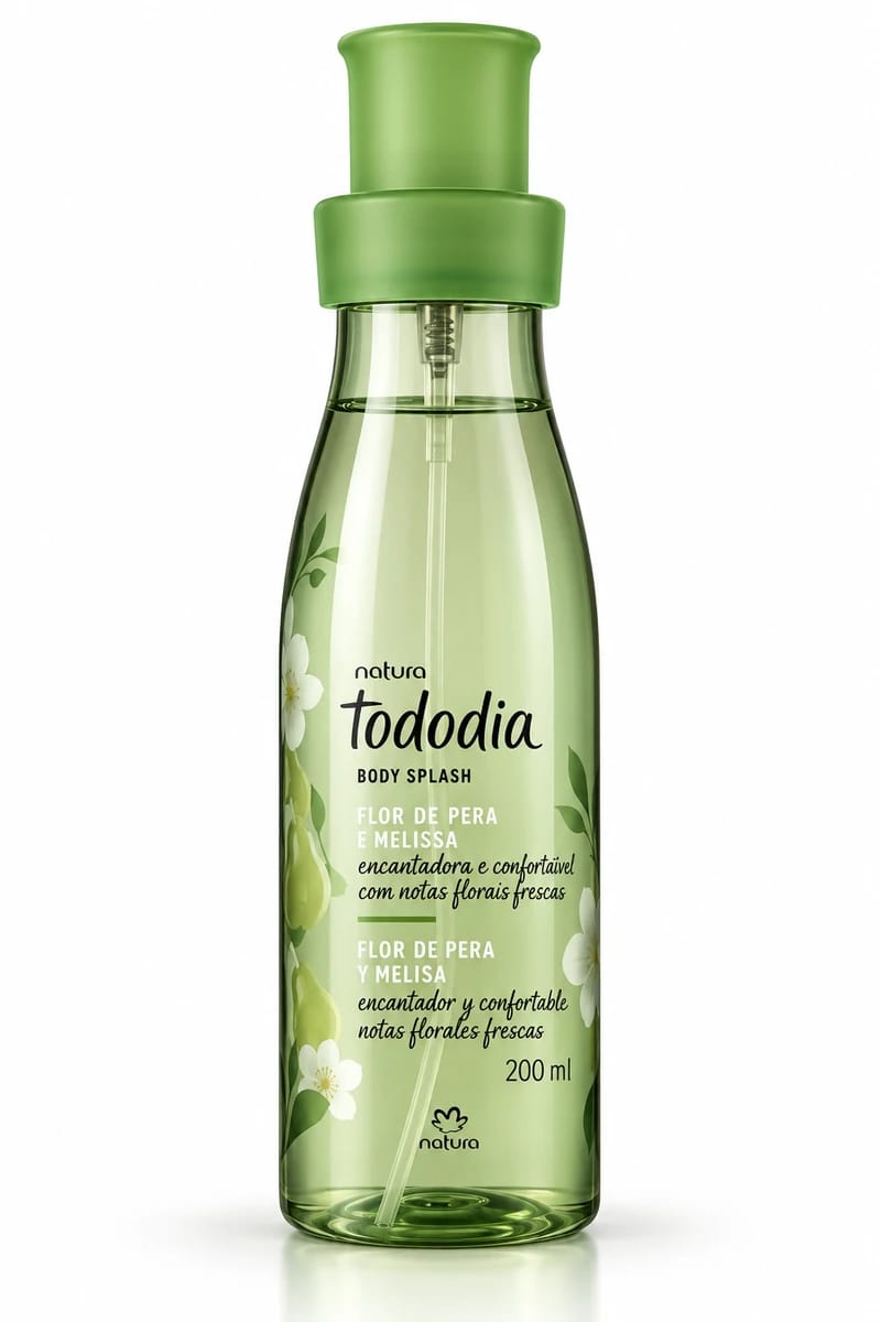 Body Splash Desodorante Colônia Natura Tododia Flor de Pera e Melissa 200ml - Foto 1