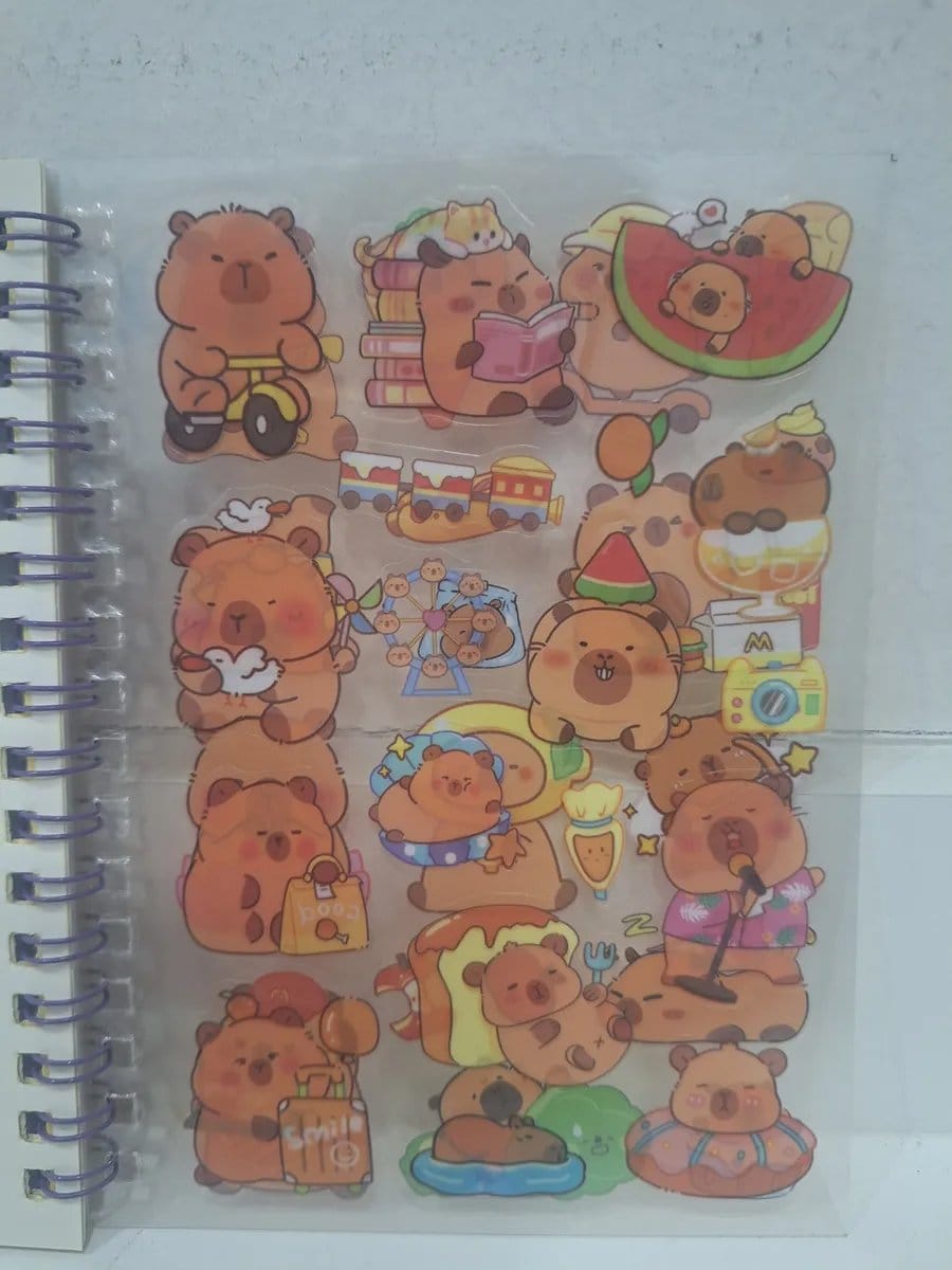 Caderno de adesivos capivara - Foto 3