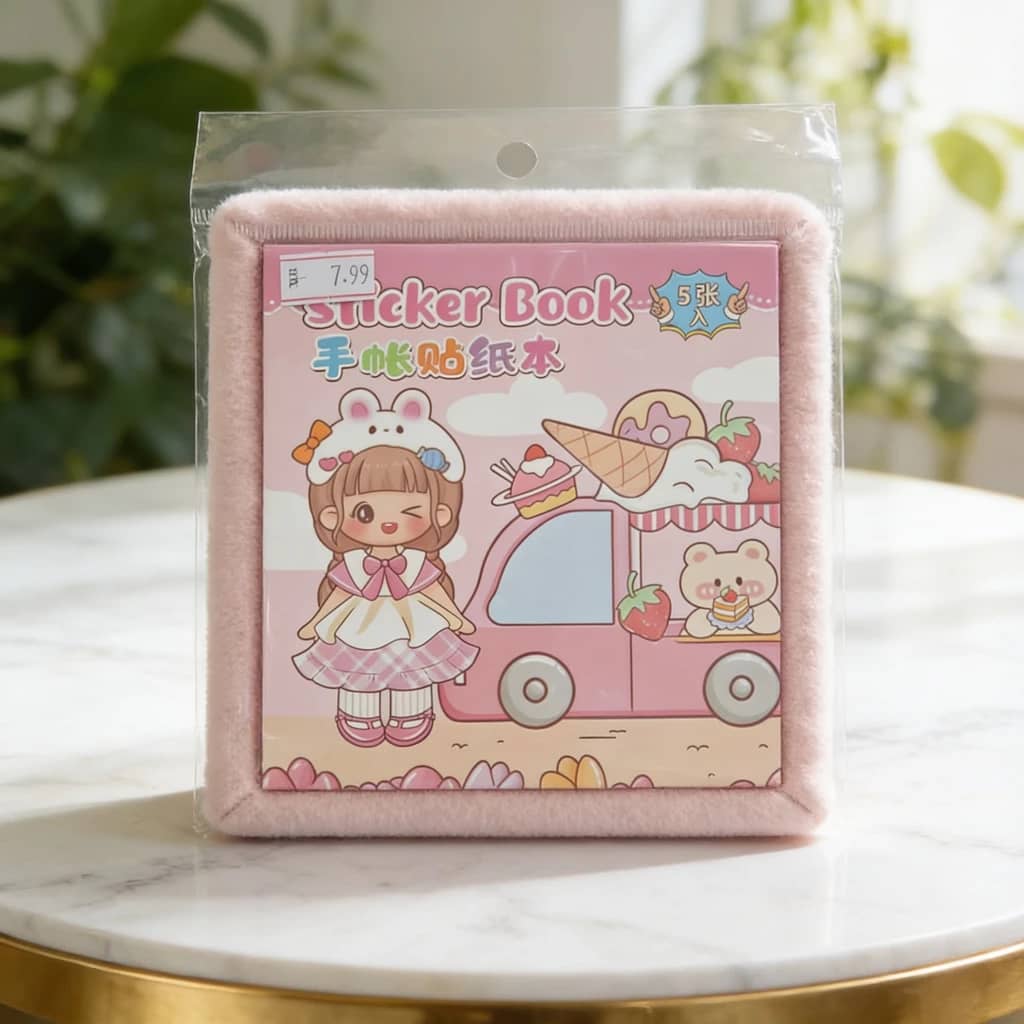 Livros sticker book troca de roupa menina