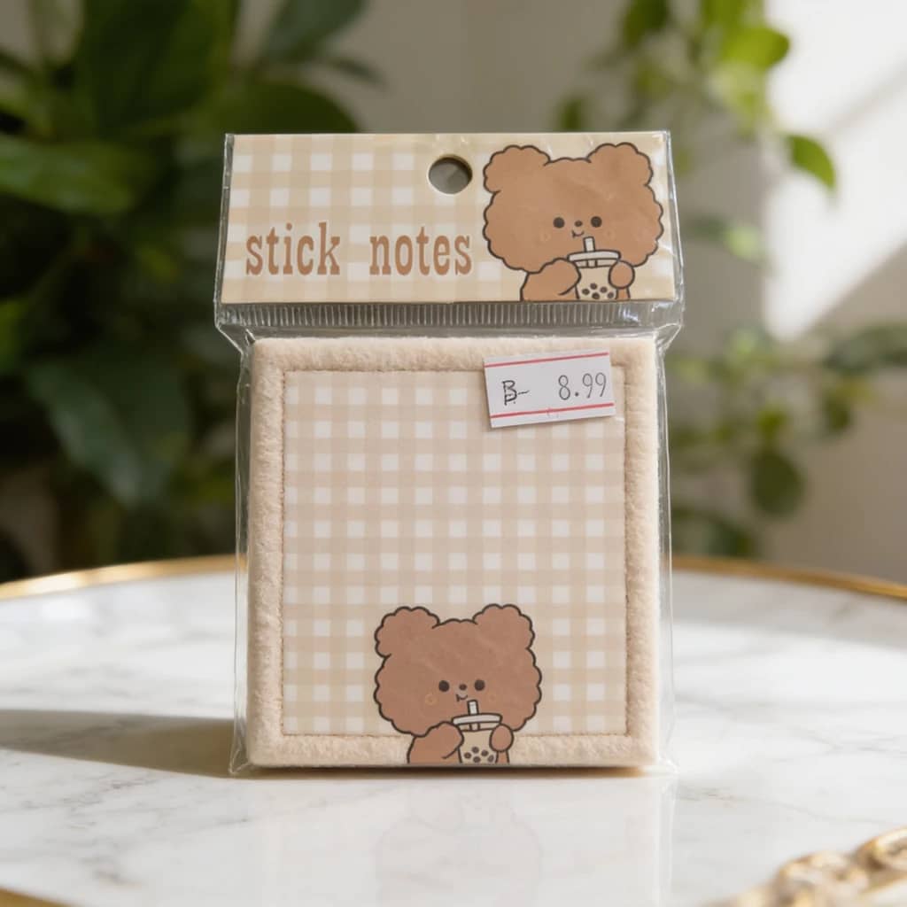 Post-it bloco de notas anotações urso