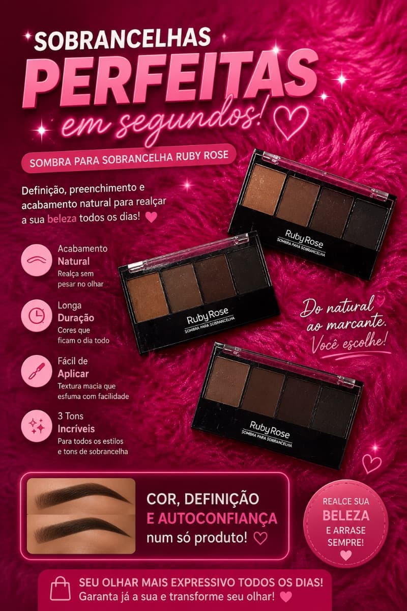 Sombra pra sobrancelha Ruby Rose