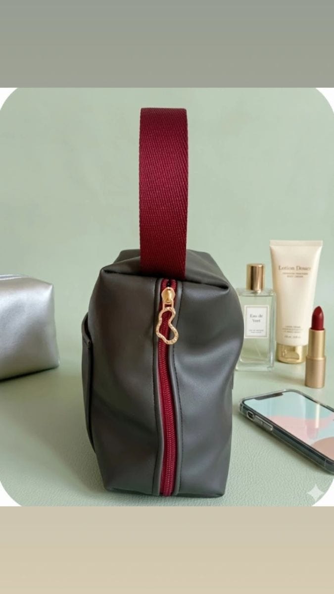 Necessaire Box, couro sintético - Foto 1