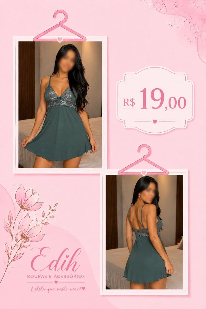 Vestidinho baby doll verde 💚