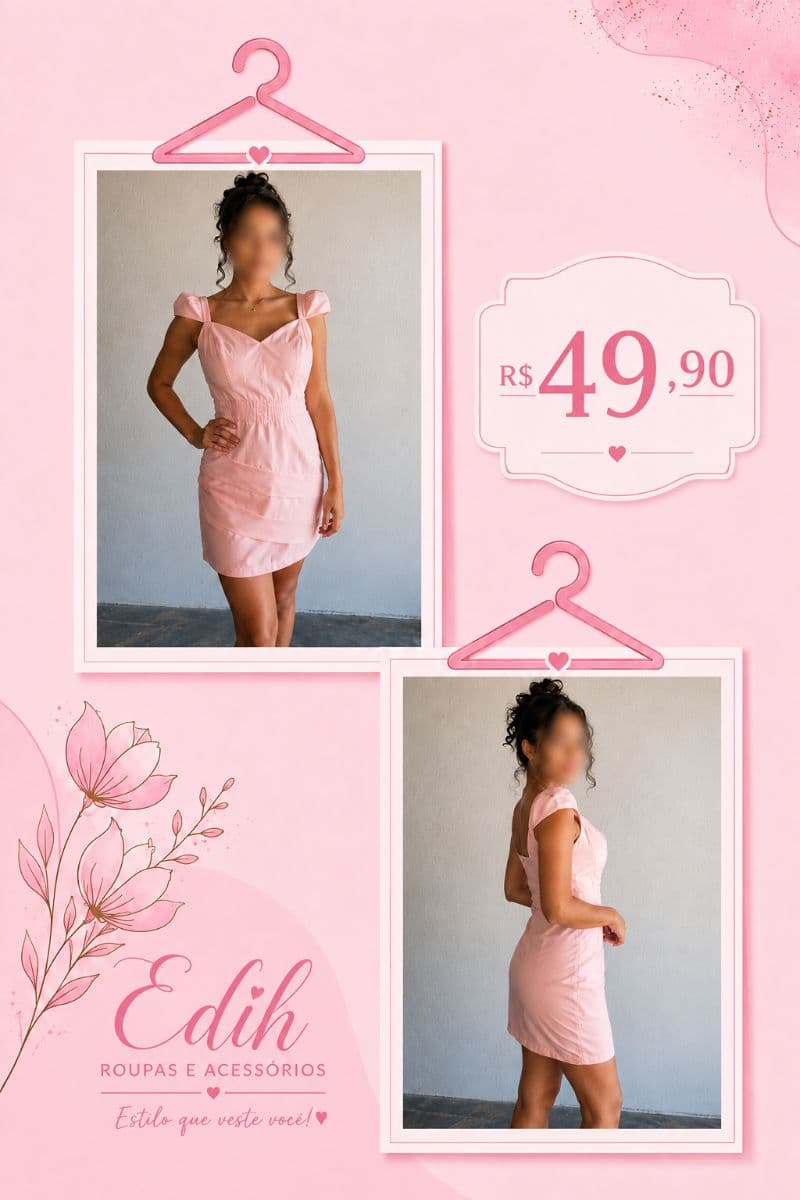 Vestido rosa bebê 😍💖