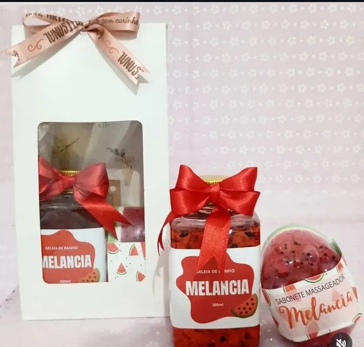 Kit Geleia de Banho e Massageador de Melancia - Foto 1