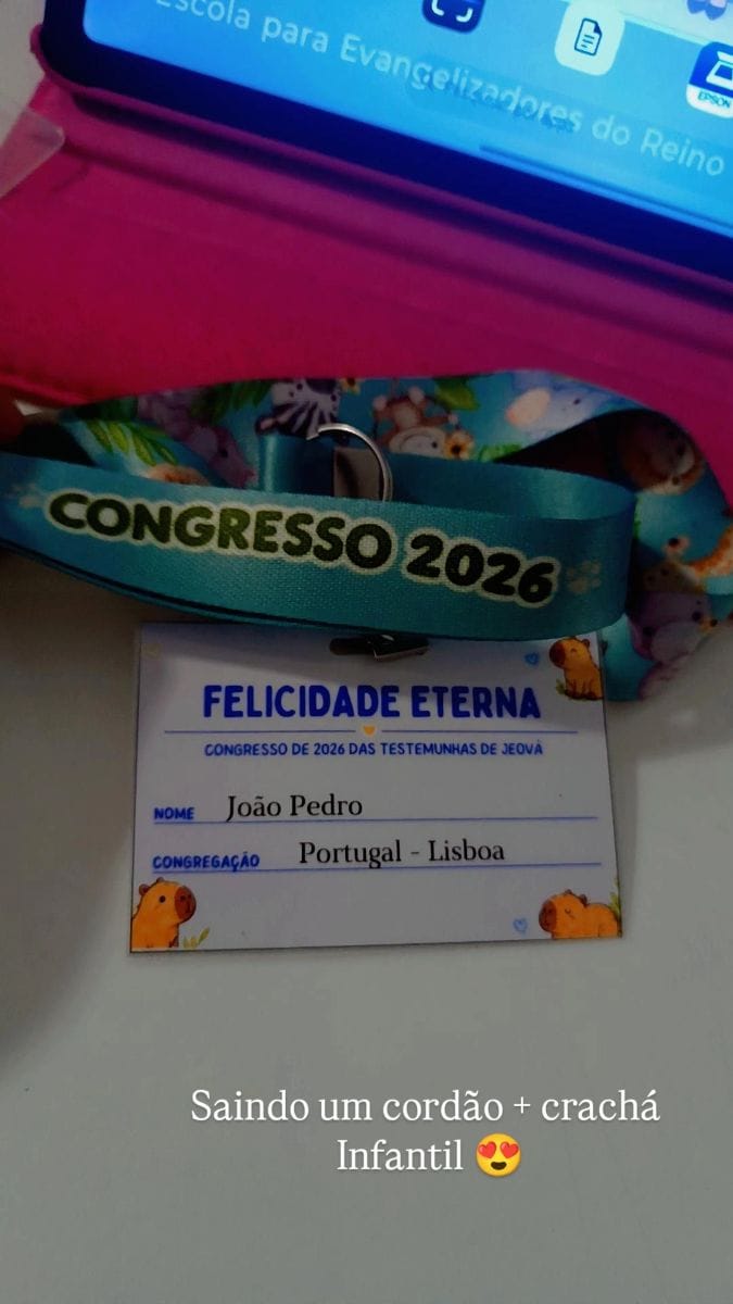 Crachá + Cordão adulto e infantil - Foto 1