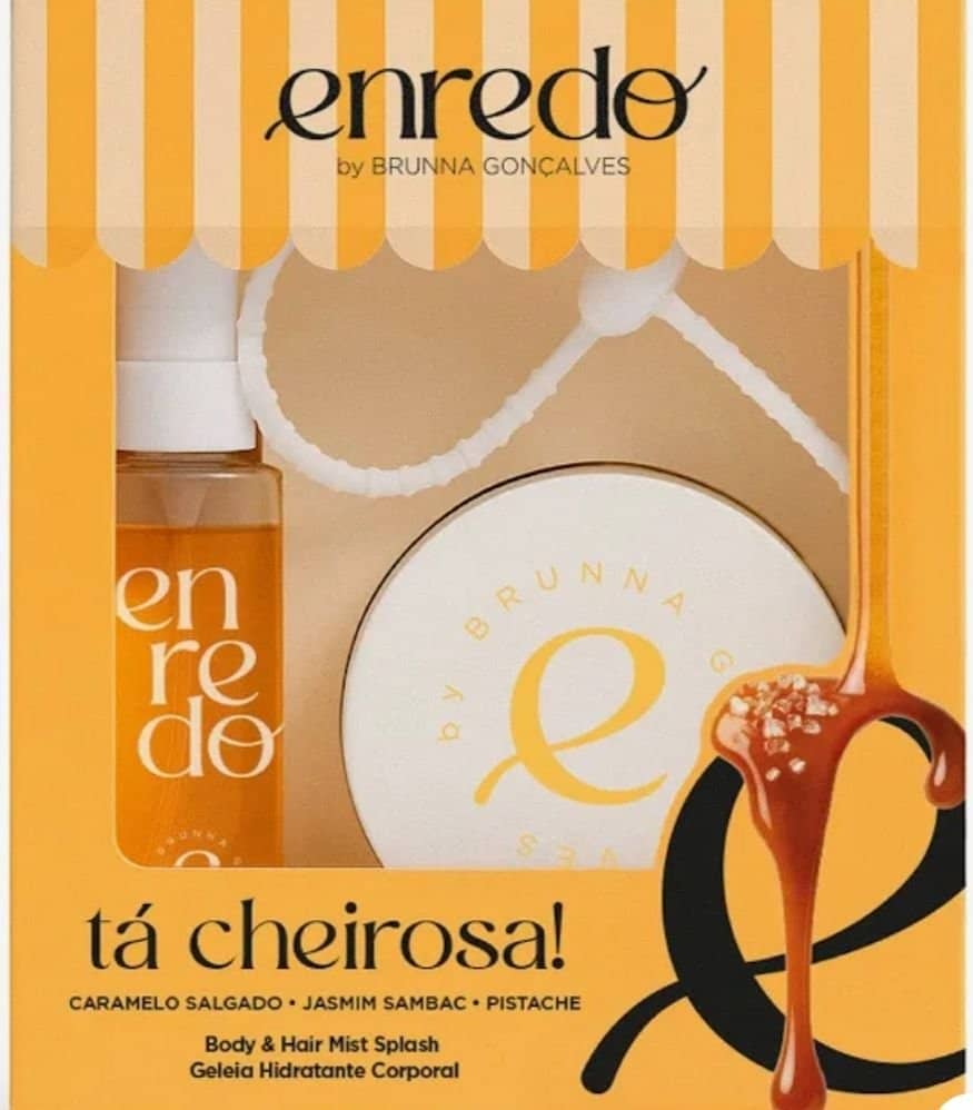 Kit Enredo Tá Cheirosa Body & Hair Mist + Geléia Corporal By Brunna Gonçalves