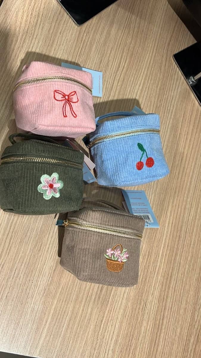Nécessaires Florie em camurça