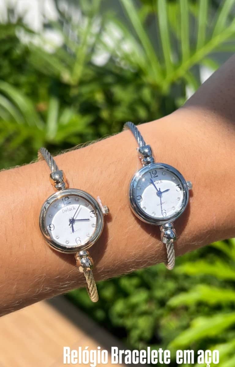 Relógio Bracelete em Aço Inoxidável